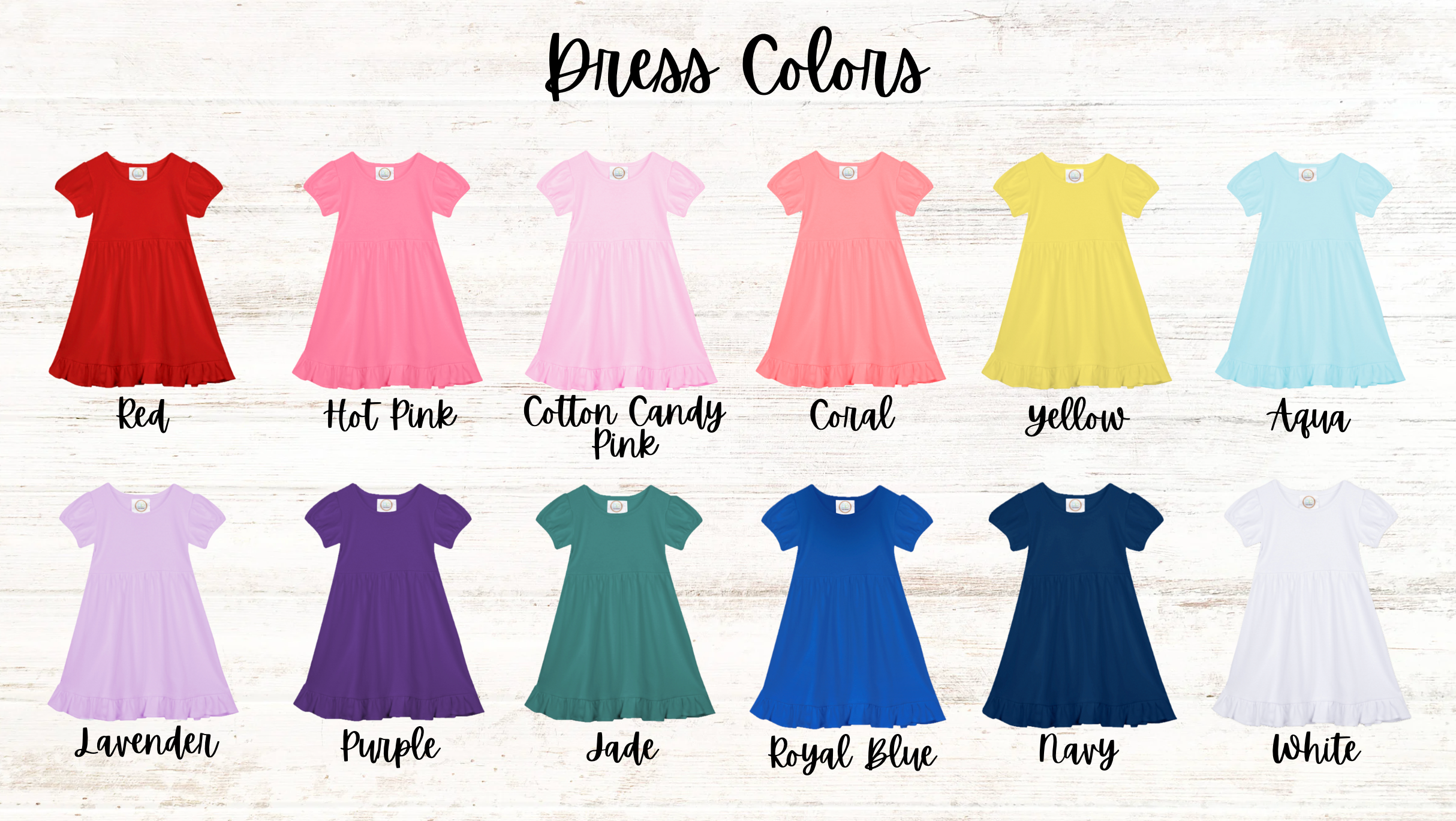 Daisy Script Personalized Ruffle Dress